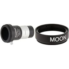 Celestron Telescopic T Camera Adaptor with Barlow Lens and Celestron 94119-A 1.25 Inch Moon Filter