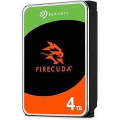 Seagate FireCuda ST4000DXA05 4TB Internal Hard Drive HDD 3.5 Inch 7200 rpm CMR 256 MB Cache SATA 6GB/s Silver incl. 3 Year Rescue Service FFP