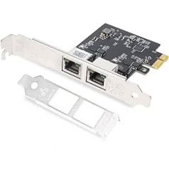 2.5GBase-T PCI-E Network Card, Dual RJ45 Port 2500/1000/100M/10Mbps Network Adapter with Realtek RTL8125B Ethernet Controller, Supports Windows 11/10/8/7, Windows Server, Linux