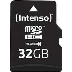 Intenso microSDHC 32 GB Class 10 Memory Card with SD Adapter Black Pack of 3