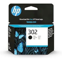 HP 302 (F6U66AE) Original Black Ink Cartridge for HP DeskJet 1110, 213x, 363x, HP Envy 452x, HP OfficeJet 383x, 465x, 52x