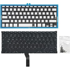 ICTION QWERTY tastatūras aizmugurgaismota tastatūra ar skrūvēm nomaiņa priekš MacBook Air 13 collu A1369 A1466 tastatūra 2011 2012 2013 2014 2015 2016 2017 gads