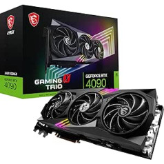 MSI GeForce RTX 4090 Gaming X Trio 24G spēļu grafiskā karte — NVIDIA RTX 4090, 24 GB GDDR6X atmiņa, 384 biti, 21 Gbps