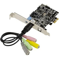 Kalea Informatique Controller PCIe grafikas karte (PCI Express grafikas karte — 5.1 skaņas kanāli — cmedia Oxygen HD audio CM8826 — izeja SPDIF