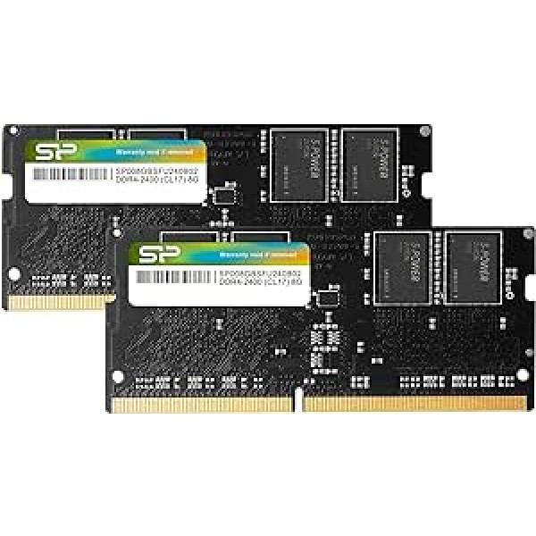 Silicon Power - Memory - 16GB Kit (2 x 8GB) - DDR4 - RAM - 2400 MHz (PC4 19200) 260-pin - 1.2V - CL17 - non-ECC - unbuffered - SODIMM Laptop