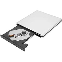 Ārējais Blu-ray diskdzinis, USB 3.0 6X Blu-ray CD/DVD/BD disku rakstītājs, alumīnija sakausējuma DVD/CD rakstītājs un lasītājs, 3D Blue Ray filmu ierakstītājs klēpjdatoriem, galddatoriem un viss vienā datorā