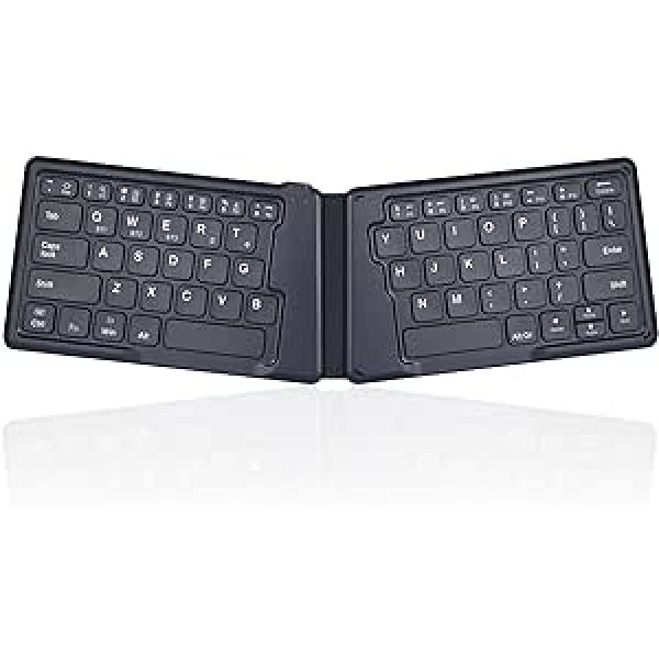 Perixx PERIBOARD-805 Ergo, bezvadu salokāma ergonomiskā Bluetooth tastatūra — īpaši plāni X tipa taustiņi — savietojams ar iOS, Android vai Windows viedtālruni, planšetdatoru vai klēpjdatoriem — ASV angļu