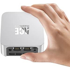 Mini PC Dual Ethernet, 12. Intel Alder Lake-N95 (līdz 3,4 GHz) galddators, 8 GB LPDDR5 RAM 256 GB M.2 SSD, 4K HDMI*3 dators skolas mājām/birojam