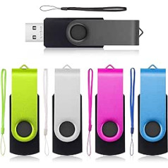 AreTop 5 x Klapp-USB-stick/Flash Drive violett violett 8 GB