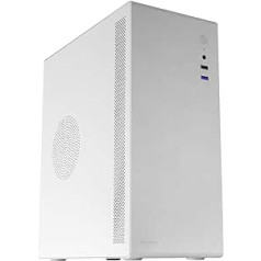 Tacens ORUMX, Micro-ATX Mini-Tower plāns korpuss, īpaši kompakts, tērauda rāmis, 80 mm ventilators, balts