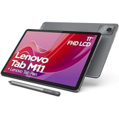 Lenovo Tab M11 planšetdators | 10,95 collu WUXGA skārienekrāns | MediaTek G88 | 4 GB RAM | 128 GB eMMC 5.1 | Android 12 | Pelēks | Ietver pildspalvu