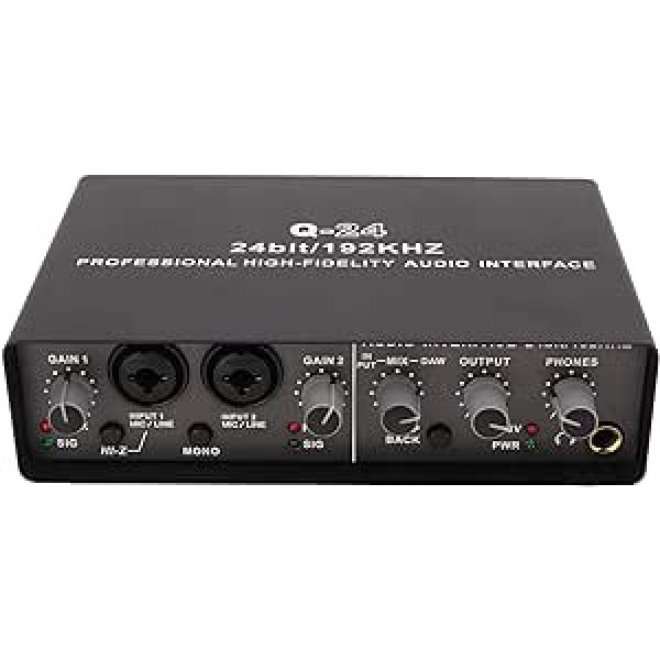 Sound Card, External USB Karaoke, Mobile Audio Mixer, Portable Computer Recording, External USB Sound Card for Live Streaming, PC, and Games