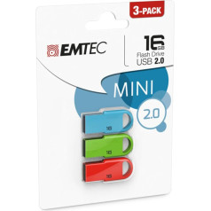 Emtec D250 Mini 16 GB USB 2.0 ietilpības USB zibatmiņas disks Memory Stick 16 GB USB 2.0 A tipa spraudnis bez vāka