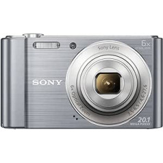 Sony DSC-W810 digitālā kamera (20,1 megapikseļi, 6x optiskā tālummaiņa (12x digitālā), 6,8 cm (2,7 Zoll) LC-displejs, 26 mm Weitwinkelobjektiv, SteadyShot) silber