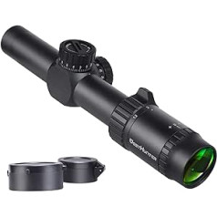 WestHunter Optics HD-S 1,2-6x24 medību šautenes tēmeklis, otrā fokusa plakne, šautenes tēmekļi, 30 mm taktiskā precizitāte, 1/2 MOA šautenes tēmēklis šautenei/airsoftam/pneimatiskajai šautenei