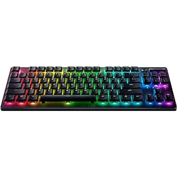 Razer DeathStalker V2 Pro Tenkeyless (Red Switch) - Wireless Optical Low Profile Gaming Keyboard (Linear Optical Switches, HyperSpeed Wireless, Bluetooth 5.0) QWERTZ DE Layout | Black