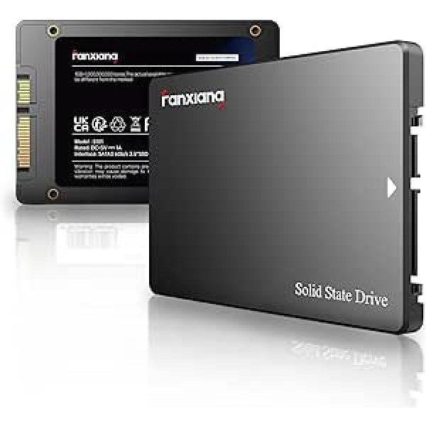 Fanxiang S101 512 GB SSD SATA III 6 Gb/s, 2,5 collu iekšējais cietvielu diskdzinis, lasīšanas ātrums līdz 550 MB/s, saderīgs ar klēpjdatoriem un personālo datoru galddatoriem (melns)