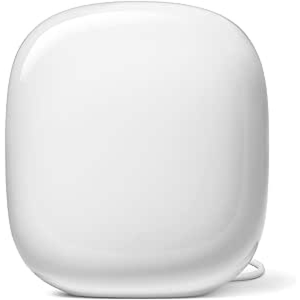 Google WiFi Pro — Wi-Fi 6E uzticama mājas WiFi sistēma ar efektīvu pārklājumu jūsu mājas tīkla WiFi maršrutētājam Snow GA03030-EU, 1 pack