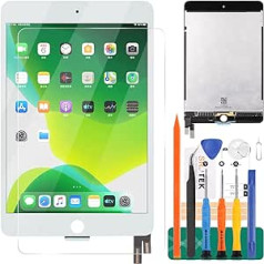 Replacement Screen for iPad Mini 4 7.9 2015 A1538 A1550 LCD Display Touch Screen Digitizer Complete Assembly Glass Panel Matrix Repair Parts Kit (White)