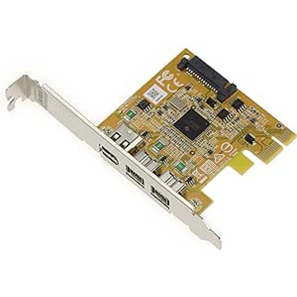 KALEA-INFORMATIQUE PCIe 3.0 Firewire 400 Ieee1394a un 800 ieee3194b mikroshēmojums TI XIO2213BZAY — rūpnieciskas kvalitātes