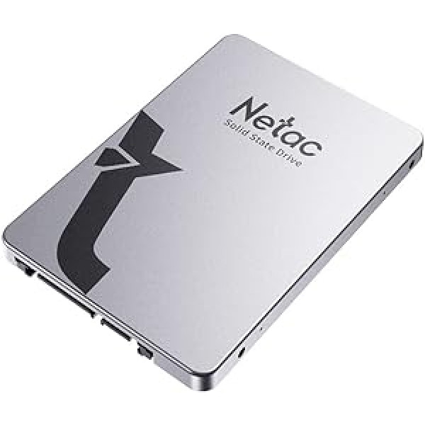 Netac iekšējais cietvielu disks SSD 1 TB, SSD cietais disks iekšējais SATA 3.0 2,5 collas klēpjdatoram, personālajam datoram, galddatoram, PS5 (N530S, alumīnija sakausējums, sudrabaini pelēks)