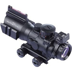 Minidiva® 4x32 mm Tactical Scope, mit Rot Gruen Blau 3 Helligkeit, Lichtwellenleiter Scope