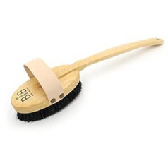 Catie&Louis BiB (Body Ionic Brush) Massage Brush with Handle, Oiled Beech Wood, Horsehair, Fine Bronze Wire