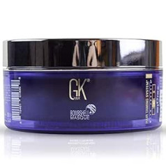 Gkhair Global Keratin Ultra Blonde Bombshell Mask (200 g/7,5 oz) Daļēji noturīga ilgstoša matu krāsošanas krāsa Color Pigments mitrinoša ieveidojoša un krāsaina maska visiem matu tipiem Unisex — autors GKhair