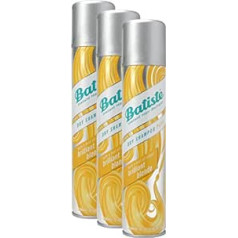 Batiste sausais šampūns brilliant blonde ar krāsas nokrāsu blondiem matiem, svaigi mati visiem matu tipiem, iepakojumā 3 (2 + 1), 3 x 200 ml