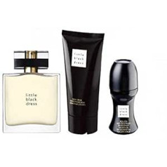 Avon Little Black Dress 3-Piece Classic Elegant Eau de Parfum Spray Body Lotion Roll-On Perfume Set