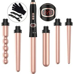 Bestope Pro Lokšķēres ar dažādiem pielikumiem komplekts - BESTOPE PRO 6-in-1 lokšķēres lielas un mazas cirtas, Lokšķēres Sienas Keramikas lokšķēres ar Glove Pink Gold 9-32 mm