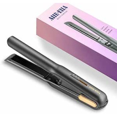 Aiie-Eiia Wireless Hair Straightener, Mini Hair Straightener and Curling Iron with USB-C Charging, Straightener without Cable, Quick Heating with 2 Adjustable Temperatures, Ideal for on the Go