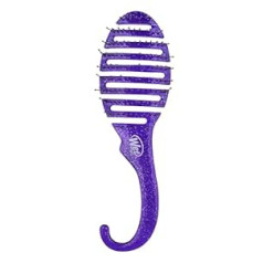 Wet Brush 1 x Purple Glitter Detangling Unisex dušas matu birste