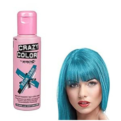 Crazy Color Semi-Permanent Hair Dye Crazy Color Hair Dye 100ml - Blue Jade X4