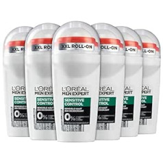 L'oréal Men Expert L'Oreal Men Expert Sensitive Control dezodorants Roll-On, 24h aizsardzība jutīgai ādai, pateicoties bērzu sulai. Bez spirta un alumīnija (6 x 50 ml)