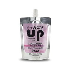 Pop Italy Crazy Up daļēji pastāvīga matu krāsošanas maska bez amonjaka, bagātināta ar lotosa ziedu eļļu - rozā - 200 ml