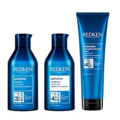 ‎Redken Redken Extreme šampūns 300 ml, kondicionieris 300 ml un Strength Builder Plus maska 250 ml iepakojumā