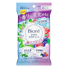 Biore Sarasara Powder Sheet Aroma Magic Hie Hie Mint to Ripe Berry Fragrance 10 Sheets