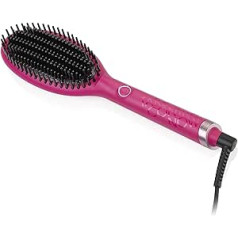 GHD Glide Hot Air matu birste - Profesionāls taisnojošu matu birstes matu fēns, keramiskās karstās sukas matu taisnotājs un matu žāvētāja birste - Orchid Pink, Pink Collection