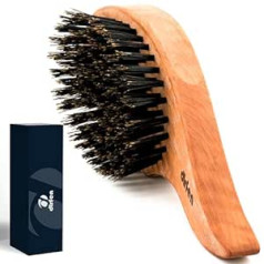 Dlrfen Professional Hair Brush 3712 - 100% First Cut Boar Bristle Brush - Hair Brush without Pulling Made of Wood for Women, Men & Girls with Long & Thick Hair Styling Brush - Detangling Brush