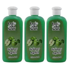Badusan Добавка для ванны Пена для ванны Зеленое яблоко 3 x 500 мл Упаковка из 3 шт.