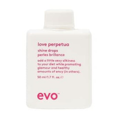 Evo love perpetua spīduma pilieni, 50 ml, spīdīgs, lai iegūtu neticamu spīdumu, sprogainiem, nepaklausīgiem un krāsotiem matiem, piešķir elastību, spīdumu un samazina sprogošanos, vegāniski, bez sulfātiem