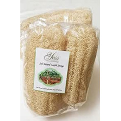 Yess Essentials Soft Natural Loofah Sponge (Pack of 2 Small Standard Sizes)