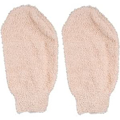 Amosfun Pack of 4 Bath Glove Scrubber Body Gloves Massaging Massage Towel for the Skin Deep Loofah Gloves Body Scrubs for Women Bath Loofahs Shower Brush Bath Towel Face Miss