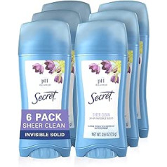 Secret Original Sheer Clean Scent Sieviešu Invisible Solid Ph Balanced Antiperspirant & Dezodorants 2,6 Oz by Secret