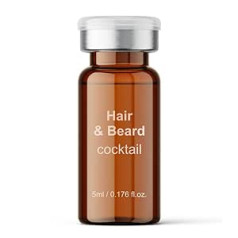 Aura Monaco BB Shine Cocktail Hair & Beard Cocktail 5 ml - Sterils mikroadatošanas serums bārdas un matu augšanai Ražots ES - Stimulē matu augšanu un bārdas augšanu - Dermaroller serums piemērots mikroadatināšanai mājas apstākļos