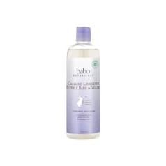 Babo Botanicals Natural Lavander Meadow Sweet 3 in 1 Baby Bubble Bath šampūns bez sulfātiem 15 unces