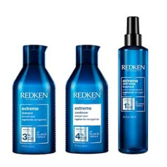 Redken Extreme šampūns 300 ml, kondicionieris 300 ml un anti-Nap 250 ml iepakojums