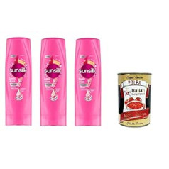 Italian Gourmet E.r. 3x Sunsilk Balsamo Scintille Di Luce balzams Sparkles of Light 200ml+ Itāļu gardēžu mīkstums 400g