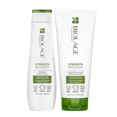 Biolage Care Duo ar šampūnu un kondicionieri bojātiem matiem, lielākam gludumam un spīdumam, samazina matu lūšanu, vegānisks, spēku atjaunojošs šampūns (250 ml) un kondicionieris (200 ml)